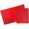 JAM Paper Heavy Duty Plastic 2-Pocket Folders, 6ct.